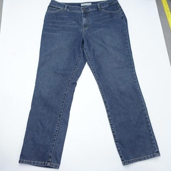 Chico's Jeans Women's 14 Blue Medium Wash Platinum Denim 5-Pockets Zip Fly - Picture 1 of 8